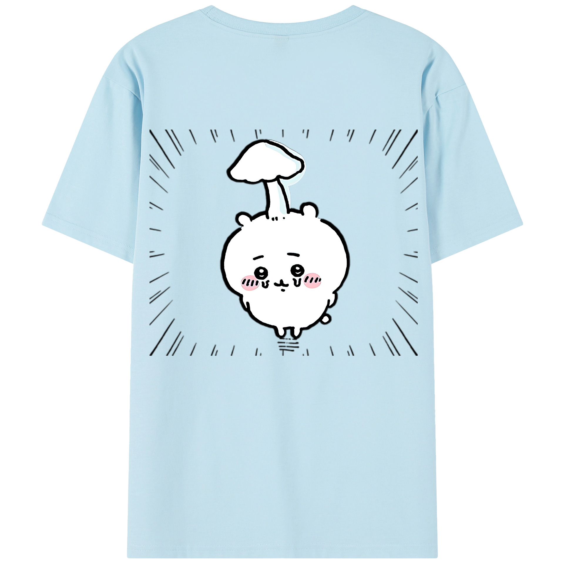 （画像用） ちいかわ ちいかわ Chii-kawa chiikawa 綿100％半袖Tシャツ（背面プリント）